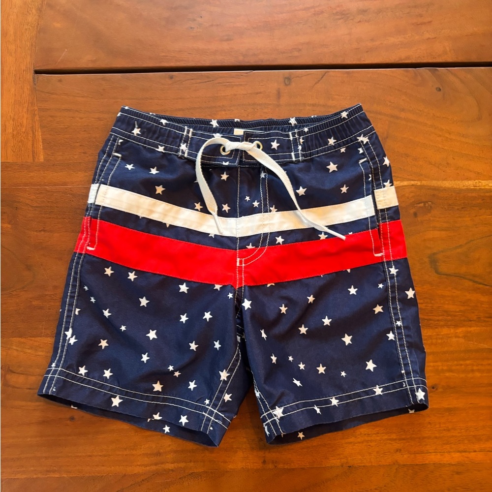 Hanna Andersson Kids Swim Trunks - Navy, Red, White